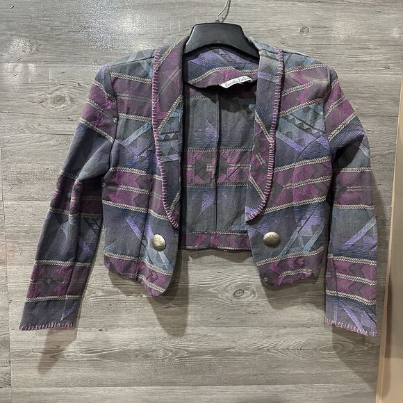 Western Collection Jackets & Blazers - Vintage Rancha Deluxe Western Blazer Women's Medium Cropped Open Front